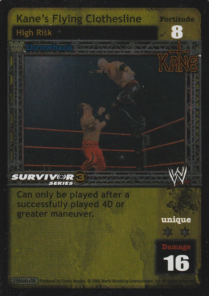 Kanes Flying Clothesline (Throwback) (SS3)